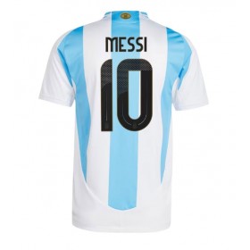 Pánské fotbalový oblečení Argentina Lionel Messi #10 Domácí košile Copa America 2024 Krátkým Rukávem